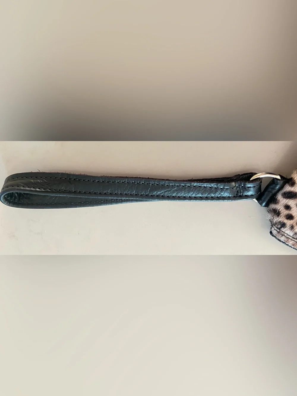 Laurel Dasso Leopard Haircalf Leather Wristlet Clutch Mob Wife Pony Hair